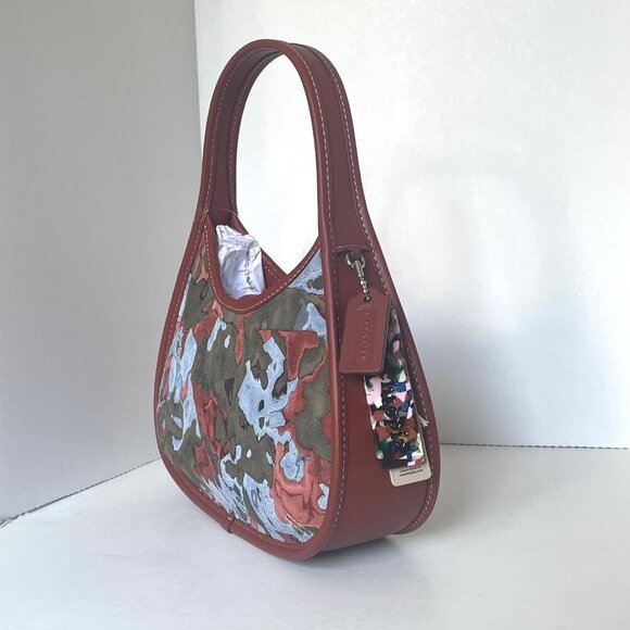 Coach Ergo Bag Upcrushed Upcrafted Camo Leather Coachtopia Shoulder CP404 Green - Picture 4 of 10